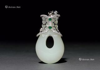 【和田玉镶嵌吊坠】拍卖品